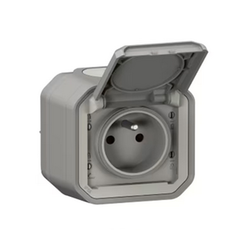 PRISE 2P+T ETANCHE IP55 EUR HOM IKO SAILLIE GRIS 9016 217209298 CADELEC