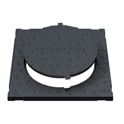 REGARD FONTE TROTTOIR 600x600 B125 CARRE 99218545 PTF PIL avec CADRE Tampon rond