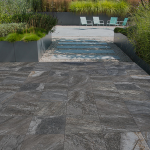 *GC PUKKA 45x45cm ANTHRACITE 8mm R11 1.24m²/bte 81,84m²/pal RCR