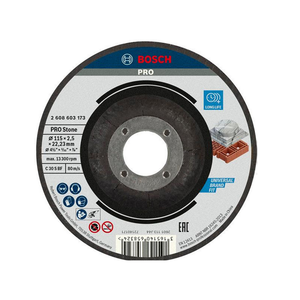 DISQUE A MOYEU DEPORTE MATERIAUX Ø115mm (PRO FOR STONE) 2608603173 BOSCH