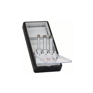 3 TREPANS DIAMANT Ø6/8/10x30mm PERCEUSE 2608587145 BOSCH