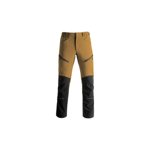 PANTALON VERTICAL OCRE NOIR L 36542 KAPRIOL