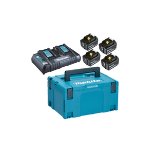 PACK 4 BATTERIES 18V 5AH + CHARGEUR MAKPAC PRO 197626-8 MAKITA