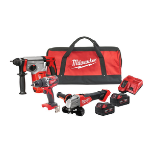 PACK 3 OUTILS 18V (+CHARGEUR +2 BAT. 5,0AH +SAC) M18BLPP3C-502 MILWAUKEE