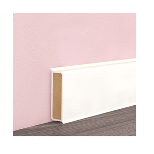 PLINTHE RIGIDE AME HDF BLANC LEVRES SOUPLES 250x8x1,3cm 10pcs/botte 1853000