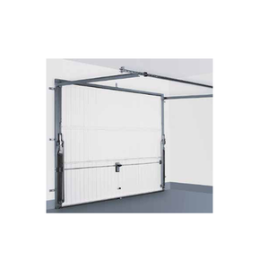 PORTE GARAGE DL BASCUL. METAL AVEC RAIL DEBORD. 2000X2400 BLAN. NERVURE