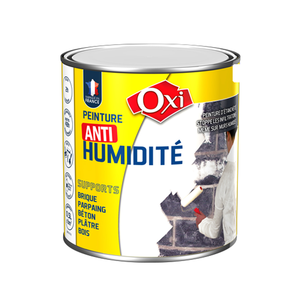 PEINTURE ANTIHUMIDITE BLANC MAT 0,5L (±6-8m²/L) OXI