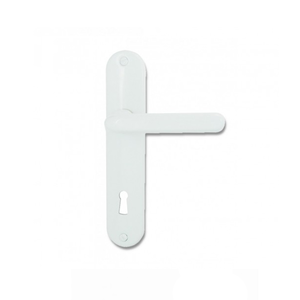 ENSEMBLE PORTE /PLAQUE ALU BLANC  DT2000 TIGNES 165MM TROU SERRURE         709030