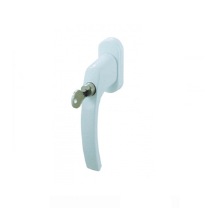 POIGNEE FENETRE ALU BLANC  DT200 CYLINDRE + CLE                    170295