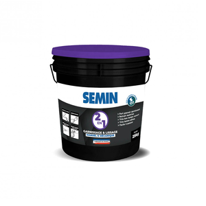 ENDUIT 2 EN 1 GARNISSAGE ET LISSAGE (ROSE) 25kg A11031 (±1kg/m²) SEMIN